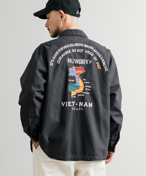 KRIFF MAYER(クリフメイヤー)の「KRIFF MAYER クリフメイヤー スーベニア刺繍長袖ミリタリーシャツジャケット 2514001(ミリタリージャケット・メンズ・ブラック/オリーブ/ベージュ/ネイビー・M/L/XL)」の1枚目の写真