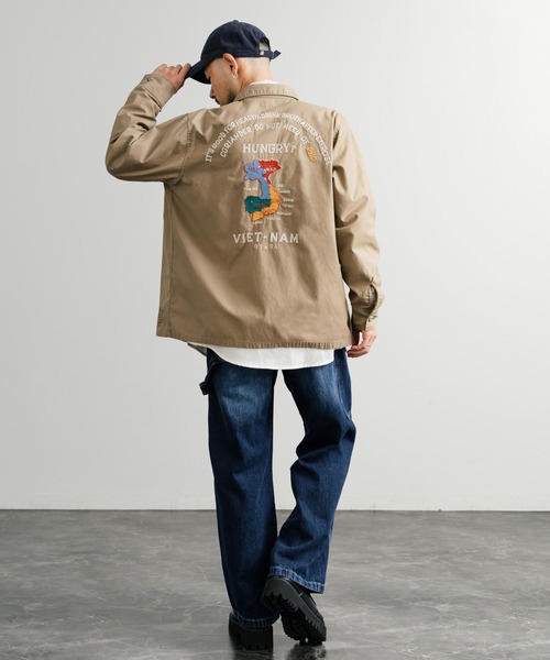 KRIFF MAYER(クリフメイヤー)の「KRIFF MAYER クリフメイヤー スーベニア刺繍長袖ミリタリーシャツジャケット 2514001(ミリタリージャケット・メンズ・ブラック/オリーブ/ベージュ/ネイビー・M/L/XL)」の19枚目の写真