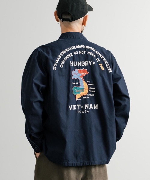 KRIFF MAYER(クリフメイヤー)の「KRIFF MAYER クリフメイヤー スーベニア刺繍長袖ミリタリーシャツジャケット 2514001(ミリタリージャケット・メンズ・ブラック/オリーブ/ベージュ/ネイビー・M/L/XL)」の10枚目の写真