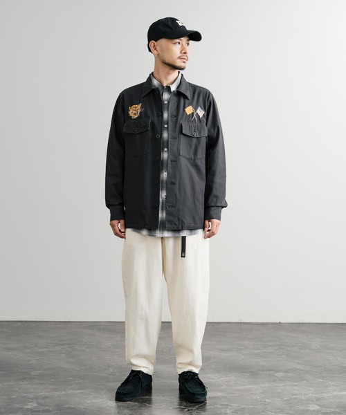 KRIFF MAYER(クリフメイヤー)の「KRIFF MAYER クリフメイヤー スーベニア刺繍長袖ミリタリーシャツジャケット 2514001(ミリタリージャケット・メンズ・ブラック/オリーブ/ベージュ/ネイビー・M/L/XL)」の7枚目の写真