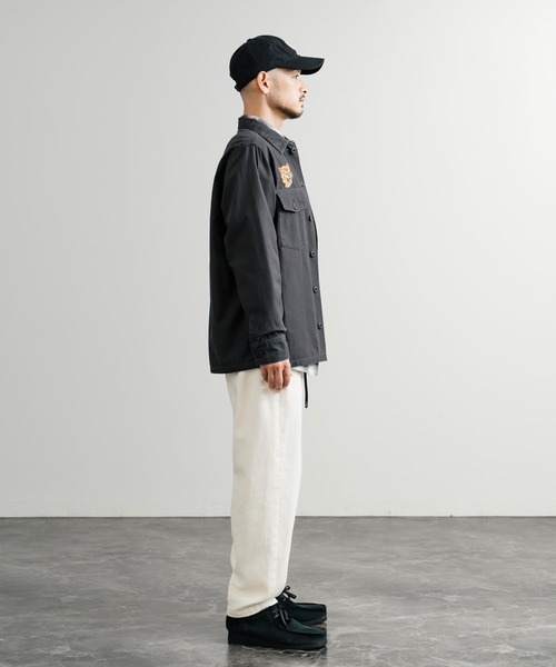 KRIFF MAYER(クリフメイヤー)の「KRIFF MAYER クリフメイヤー スーベニア刺繍長袖ミリタリーシャツジャケット 2514001(ミリタリージャケット・メンズ・ブラック/オリーブ/ベージュ/ネイビー・M/L/XL)」の9枚目の写真