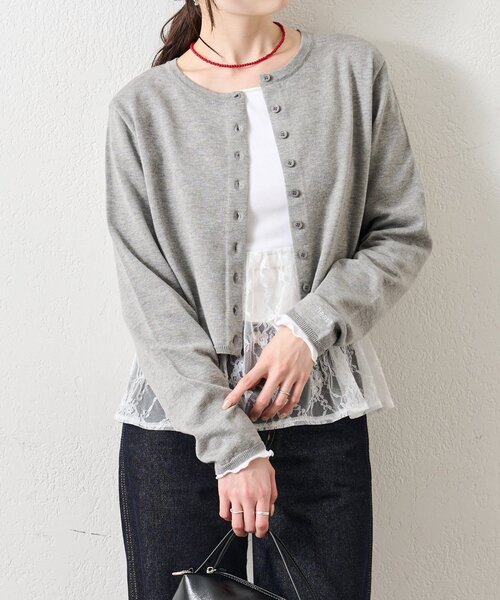 mystic(ミスティック)の「【5色展開◎】チビボタン長袖カーディガン(カーディガン/ボレロ・レディース・ブラック/ピンク/オフホワイト/グレー・FREE)」の17枚目の写真