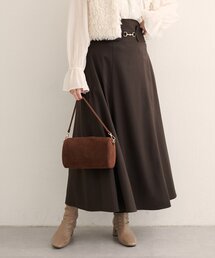 natural couture | 【WEB限定】ビット付きスカラップフレアスカート(スカート)