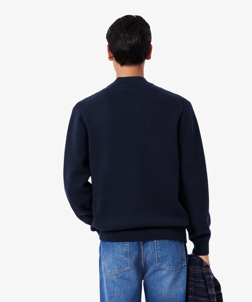 セール】ウールブレンドニット ジャケット ドライバーズニット