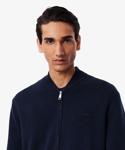 ウールブレンドニット ジャケット ドライバーズニット（カーディガン