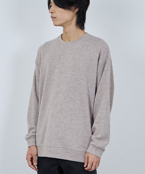 NAVY(ネイビー)の「【NAVY / ネイビー】MAC-HEAT ソフトタッチクルーネック ストレッチ ドライ(Tシャツ/カットソー・メンズ・ネイビー/グレー/チャコール/ベージュ・XL/L/M/S)」の3枚目の写真