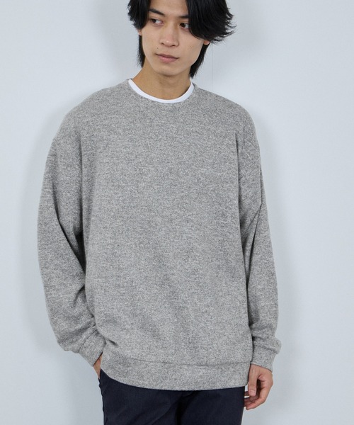 NAVY(ネイビー)の「【NAVY / ネイビー】MAC-HEAT ソフトタッチクルーネック ストレッチ ドライ(Tシャツ/カットソー・メンズ・ネイビー/グレー/チャコール/ベージュ・XL/L/M/S)」の1枚目の写真