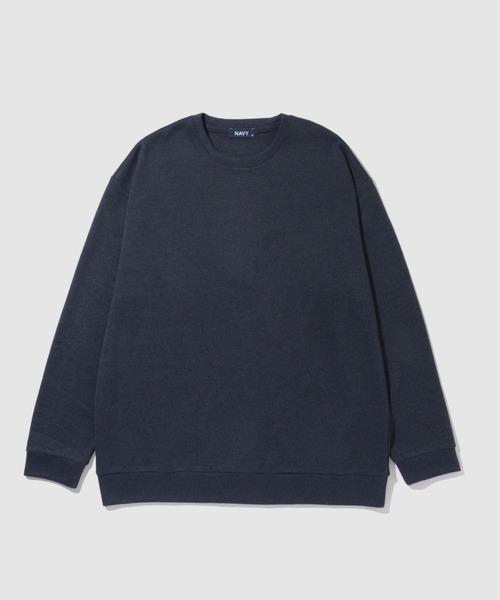 NAVY(ネイビー)の「【NAVY / ネイビー】MAC-HEAT ソフトタッチクルーネック ストレッチ ドライ(Tシャツ/カットソー・メンズ・ネイビー/グレー/チャコール/ベージュ・XL/L/M/S)」の8枚目の写真