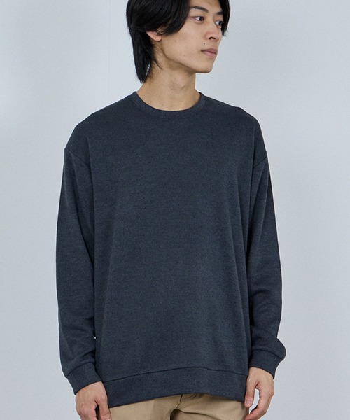 NAVY(ネイビー)の「【NAVY / ネイビー】MAC-HEAT ソフトタッチクルーネック ストレッチ ドライ(Tシャツ/カットソー・メンズ・ネイビー/グレー/チャコール/ベージュ・XL/L/M/S)」の17枚目の写真