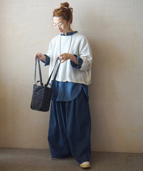 JOURNAL STANDARD LUXE（ジャーナルスタンダード　ラックス）の「CLシャンブレー スタンドカラーシャツ（シャツ/ブラウス・レディース・ブルー系その他/ホワイト・FREE）」の17枚目の写真