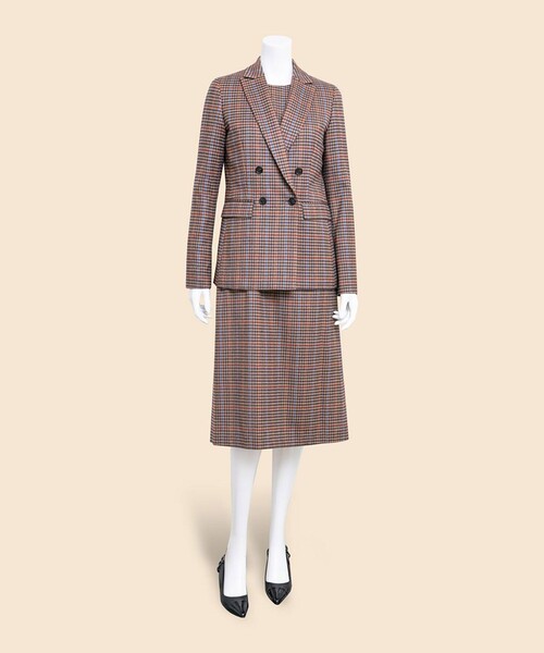 BROOKS BROTHERS(ブルックスブラザーズ)の「ウールブレンド ガンクラブチェック ノースリーブワンピース(ワンピース・レディース・ベージュ・0/2/4/6/8)」の5枚目の写真