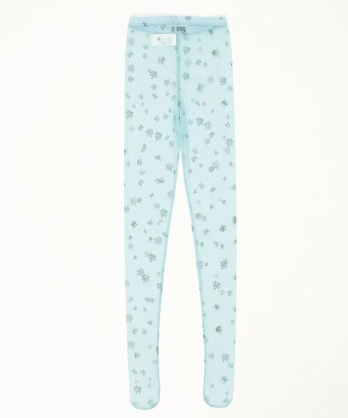 MAISON SPECIAL（メゾンスペシャル）の「Flower Print Tights / フラワープリントタイツ（タイツ/ストッキング・レディース・チャコールグレー/ブルー・FREE）」の3枚目の写真