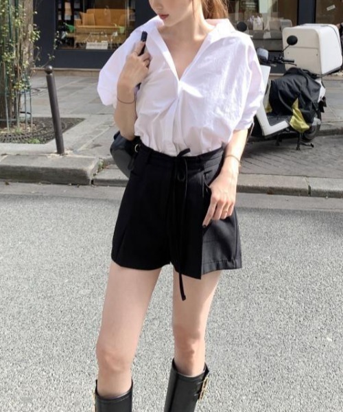 SHEPP（シープ）の「ボリューム袖オーバーサイズシャツ（シャツ/ブラウス・レディース・ホワイト/ピンク/ブルー・M/L）」の16枚目の写真