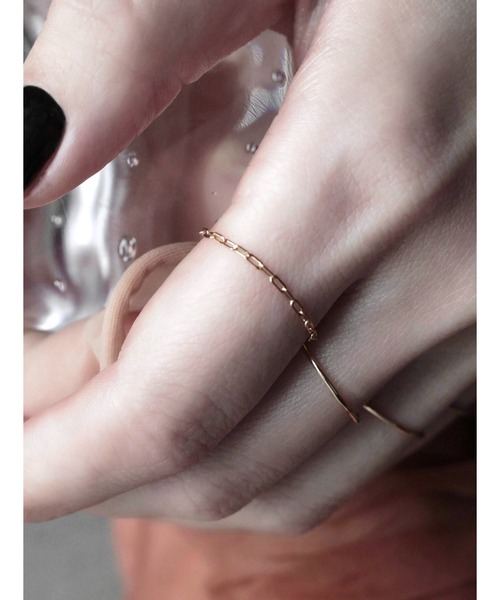 norme（ノーム）の「【K10YG】ノーム チェーン リング（ボールド/1P） / norme chain ring (bold/1P)（リング・レディース・ゴールド・XL/L/M/S）」の6枚目の写真