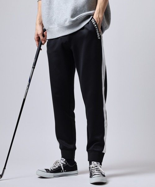 Clubhaus ゴルフパンツ ブラック セール】蛍光カラーゴルフジョガーパンツ/ラインパンツ（その他パンツ