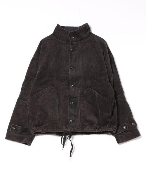 Revo. ケミカルウォッシュ加工 コーデュロイ ミリタリージャケット［セットアップ対応］