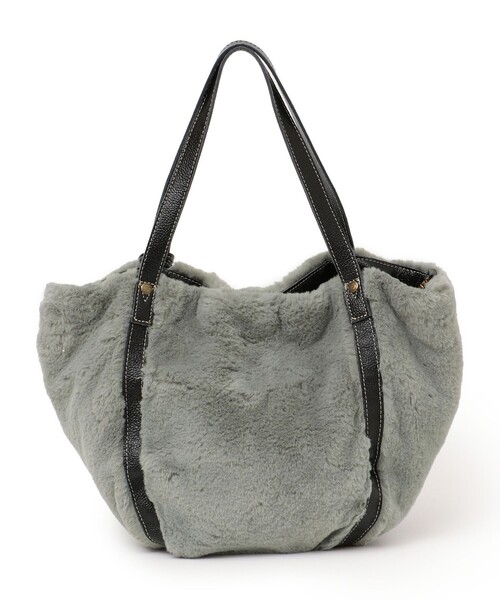 folna(フォルナ)の「【SHIPS any別注】Folna: 2WAY フェイクファー バッグ 25AW(トートバッグ・レディース・ライトグレー・ONE SIZE)」の7枚目の写真