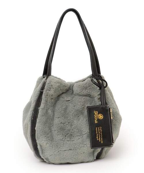 folna(フォルナ)の「【SHIPS any別注】Folna: 2WAY フェイクファー バッグ 25AW(トートバッグ・レディース・ライトグレー・ONE SIZE)」の9枚目の写真