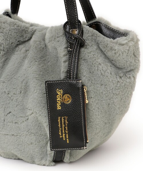 folna(フォルナ)の「【SHIPS any別注】Folna: 2WAY フェイクファー バッグ 25AW(トートバッグ・レディース・ライトグレー・ONE SIZE)」の13枚目の写真