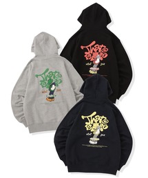 That's life(ザッツライフ)のHEAVY WEIGHT 12.7oz "POSTER BOY" LOGO ZIP HOODIE 長袖 パーカー 秋服 冬服 パーカー ジップパーカー ダブルジップ ビッグシルエット ヘビーウェイト 肉厚生地 ユニセックス トップス 裏パイル(パーカー)