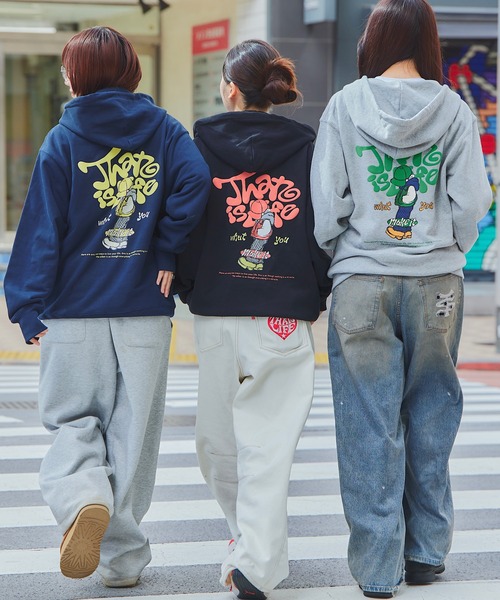 HEAVY WEIGHT 12.7oz 'POSTER BOY' LOGO ZIP HOODIE 長袖 パーカー 秋