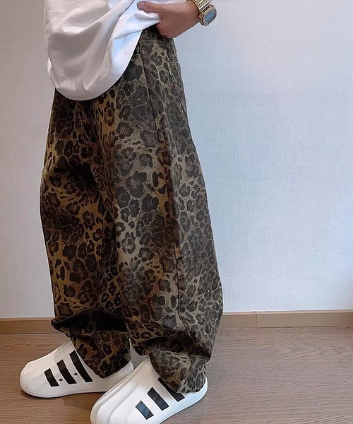 Evo+Revo(エボレボ)の「“都会派サファリ ワイドシルエット” ヒョウ柄バギーパンツ(デニムパンツ・メンズ・ベージュ・XL/L/M)」の8枚目の写真