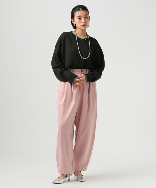 BAYFLOW（ベイフロー）の「スウェットライクニットプルオーバー（ニット/セーター・レディース・ブラック/ブルー/グレー・FREE）」の17枚目の写真