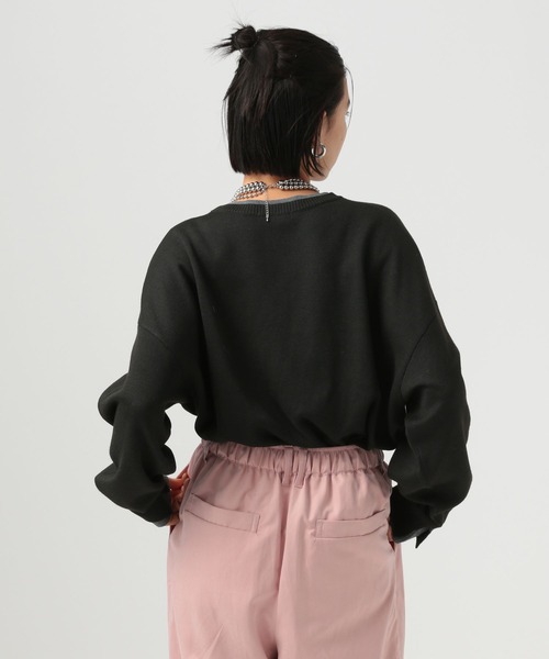 BAYFLOW（ベイフロー）の「スウェットライクニットプルオーバー（ニット/セーター・レディース・ブラック/ブルー/グレー・FREE）」の18枚目の写真