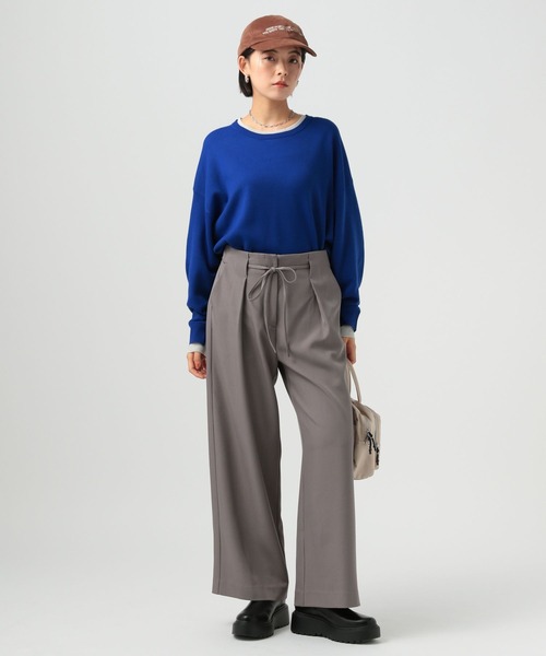 BAYFLOW（ベイフロー）の「スウェットライクニットプルオーバー（ニット/セーター・レディース・ブラック/ブルー/グレー・FREE）」の19枚目の写真