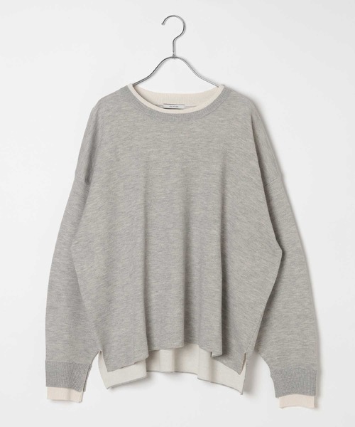 BAYFLOW（ベイフロー）の「スウェットライクニットプルオーバー（ニット/セーター・レディース・ブラック/ブルー/グレー・FREE）」の21枚目の写真