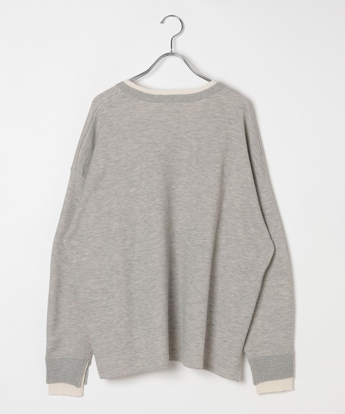 BAYFLOW（ベイフロー）の「スウェットライクニットプルオーバー（ニット/セーター・レディース・ブラック/ブルー/グレー・FREE）」の12枚目の写真