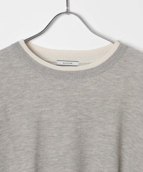 BAYFLOW（ベイフロー）の「スウェットライクニットプルオーバー（ニット/セーター・レディース・ブラック/ブルー/グレー・FREE）」の13枚目の写真