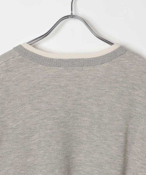 BAYFLOW（ベイフロー）の「スウェットライクニットプルオーバー（ニット/セーター・レディース・ブラック/ブルー/グレー・FREE）」の4枚目の写真
