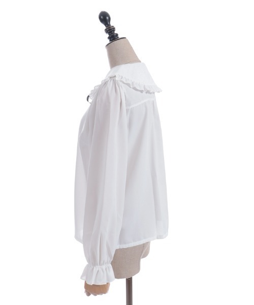axes femme POETIQUE（アクシーズファムポエティック）の「ハートチュールビッグ襟ブラウス（シャツ/ブラウス・レディース・ホワイト/ピンク/ブラック・MEDIUM）」の15枚目の写真