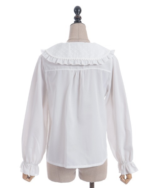 axes femme POETIQUE（アクシーズファムポエティック）の「ハートチュールビッグ襟ブラウス（シャツ/ブラウス・レディース・ホワイト/ピンク/ブラック・MEDIUM）」の16枚目の写真