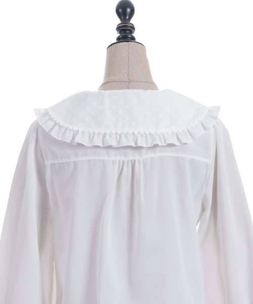 axes femme POETIQUE（アクシーズファムポエティック）の「ハートチュールビッグ襟ブラウス（シャツ/ブラウス・レディース・ホワイト/ピンク/ブラック・MEDIUM）」の20枚目の写真