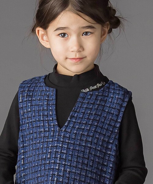 BeBe Petits Pois Vert（ベベプチポワヴェール）の「【お揃い】袖リボンリブトップス（Tシャツ/カットソー・キッズ・ブラック/レッド/ホワイト・110cm/120cm/140cm/160cm/150cm/130cm）」の7枚目の写真