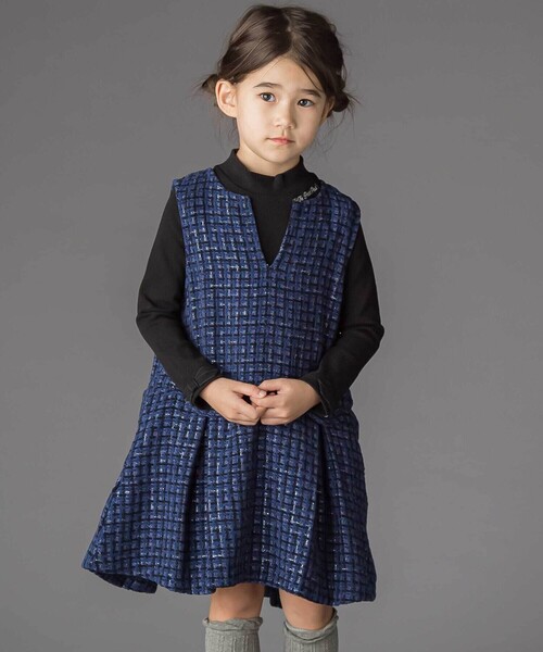 BeBe Petits Pois Vert（ベベプチポワヴェール）の「【お揃い】袖リボンリブトップス（Tシャツ/カットソー・キッズ・ブラック/レッド/ホワイト・110cm/120cm/140cm/160cm/150cm/130cm）」の8枚目の写真