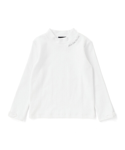 BeBe Petits Pois Vert（ベベプチポワヴェール）の「【お揃い】袖リボンリブトップス（Tシャツ/カットソー・キッズ・ブラック/レッド/ホワイト・110cm/120cm/140cm/160cm/150cm/130cm）」の9枚目の写真