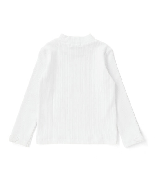 BeBe Petits Pois Vert（ベベプチポワヴェール）の「【お揃い】袖リボンリブトップス（Tシャツ/カットソー・キッズ・ブラック/レッド/ホワイト・110cm/120cm/140cm/160cm/150cm/130cm）」の10枚目の写真