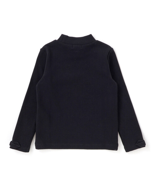 BeBe Petits Pois Vert（ベベプチポワヴェール）の「【お揃い】袖リボンリブトップス（Tシャツ/カットソー・キッズ・ブラック/レッド/ホワイト・110cm/120cm/140cm/160cm/150cm/130cm）」の13枚目の写真