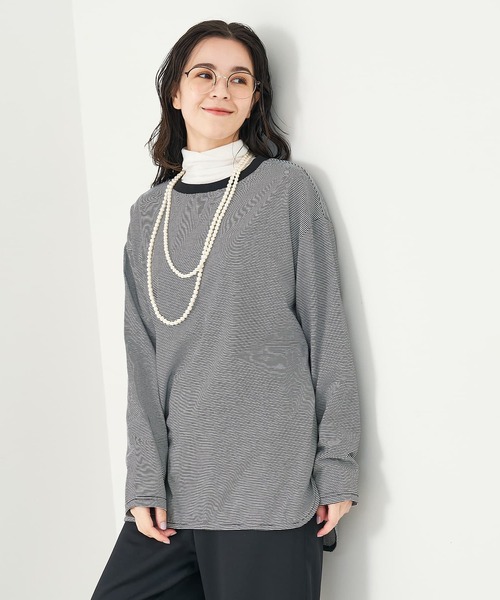 collex（コレックス）の「バックボタンカットプルオーバー（Tシャツ/カットソー・レディース・ホワイト/ブラック系その他・フリー）」の2枚目の写真