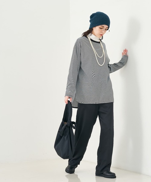 collex（コレックス）の「バックボタンカットプルオーバー（Tシャツ/カットソー・レディース・ホワイト/ブラック系その他・フリー）」の6枚目の写真