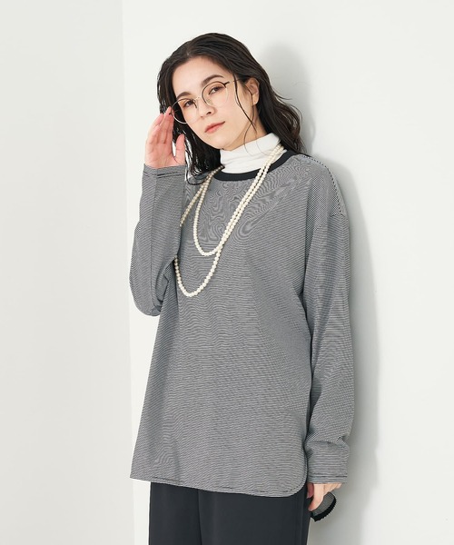 collex（コレックス）の「バックボタンカットプルオーバー（Tシャツ/カットソー・レディース・ホワイト/ブラック系その他・フリー）」の7枚目の写真