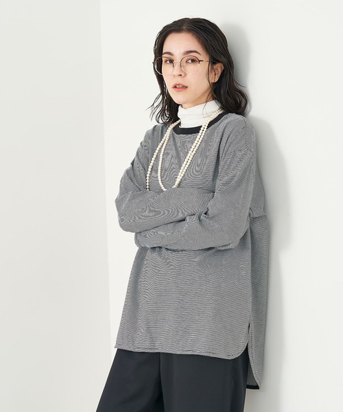 collex（コレックス）の「バックボタンカットプルオーバー（Tシャツ/カットソー・レディース・ホワイト/ブラック系その他・フリー）」の8枚目の写真