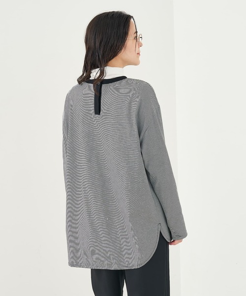 collex（コレックス）の「バックボタンカットプルオーバー（Tシャツ/カットソー・レディース・ホワイト/ブラック系その他・フリー）」の9枚目の写真