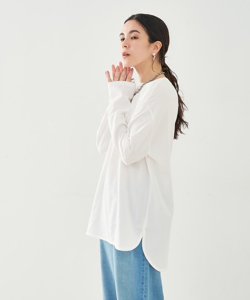 collex（コレックス）の「バックボタンカットプルオーバー（Tシャツ/カットソー・レディース・ホワイト/ブラック系その他・フリー）」の12枚目の写真