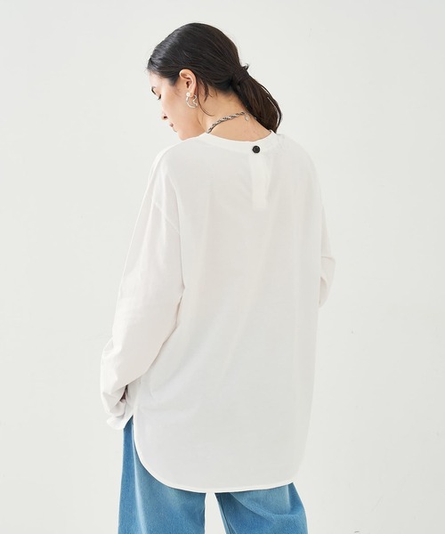 collex（コレックス）の「バックボタンカットプルオーバー（Tシャツ/カットソー・レディース・ホワイト/ブラック系その他・フリー）」の13枚目の写真