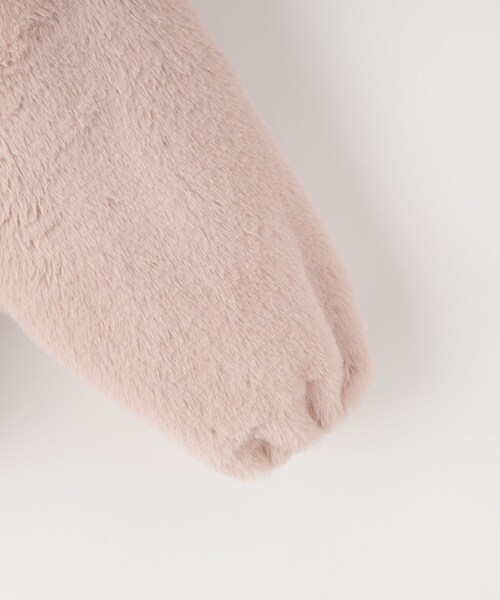 SHOO・LA・RUE（シューラルー）の「【100-120cm/トドラー】耳付きエコファーパーカ（パーカー・キッズ・アイボリー/ピンク・10/11/12）」の6枚目の写真