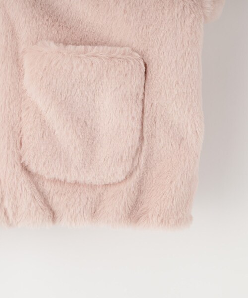 SHOO・LA・RUE（シューラルー）の「【100-120cm/トドラー】耳付きエコファーパーカ（パーカー・キッズ・アイボリー/ピンク・10/11/12）」の8枚目の写真